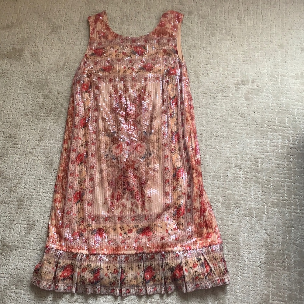 Sundance Flapper style dress. Floral Glory sequin dress .